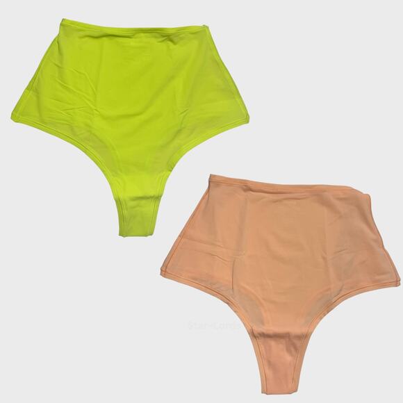 SKIMS Other - SKIMS Fits Everybody Thong Bundle Small Faded Nectar Daffodil High Waist 2 Pack